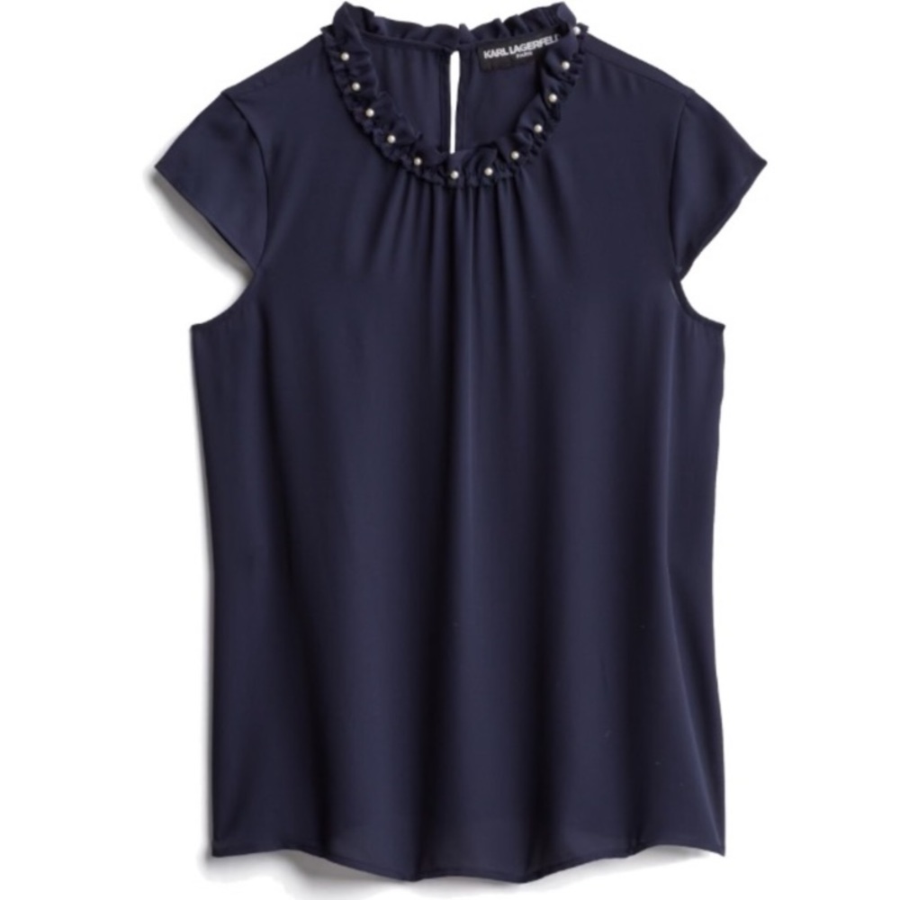 Navy Blue Karl Lagerfeld Paris Blouse